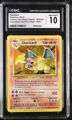 POKEMON CGC 10 2023 Trading Card Game Classic Charizard 003/034 Holo Rare *2053 - Image 1