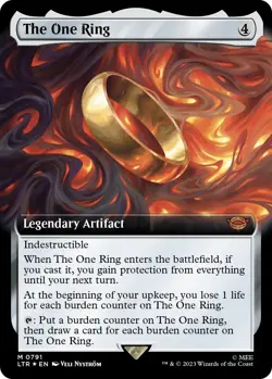 MTG Foil - The One Ring (Extended Art) (Surge Foil) - 791 / NM / English - Image 1