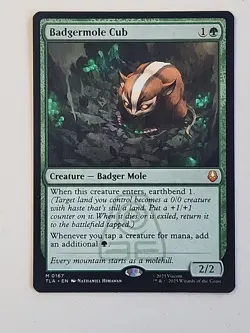 MTG Avatar: The Last Airbender Badgermole Cub NM English Regular - Image 1