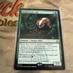 Badgermole Cub Regular MTG Avatar: The Last Airbender 0167 NM - Image 1