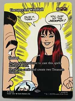 MTG Marvel Universe Unexpected Windfall Instant MYTHIC REGULAR #0029 - Image 1