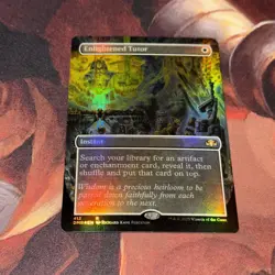 Enlightened Tutor X1 Mtg Dominaria Remastered Nm Foil Borderless - Image 1