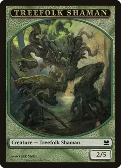 1x Treefolk Shaman Token - NM - Modern Masters Set - SPARROW MAGIC mtg - Image 1