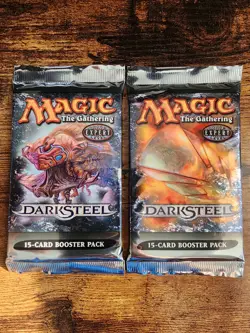 2x MTG ⭐Vintage Darksteel Booster Packs ⭐Mirrodin Block 2004 Magic x2 - Image 1