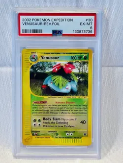 VENUSAUR 30/165 Reverse Holo E Reader Card 2002 WOTC Pokemon Expedition - Image 1