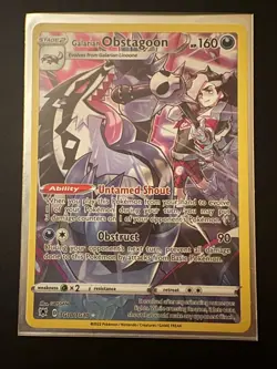 Pokemon Galarian Obstagoon TG10/TG30 Trainer Gallery Holo NM - Image 2