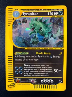 POKEMON TYRANITAR HOLO RARE 29/165 EXPEDITION ENGLISH EX - Image 1