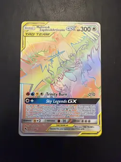 Pokemon Card Moltres & Zapdos & Articuno GX 69/68 Hidden Fates Secret Rare NM - Image 1
