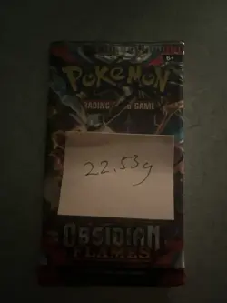 VERY HEAVY! 22.53 Gram Obsidian Flames Pokemon TCG Factory Sealed Booster Pack! - Image 3