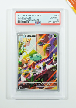 Pokemon PSA 10 Bulbasaur #143 SCR IT Illustration Rare 2024 Italiano - Image 1