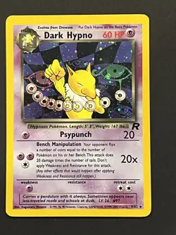Dark Hypno 9/82 Team Rocket Holo Pokemon - Image 1