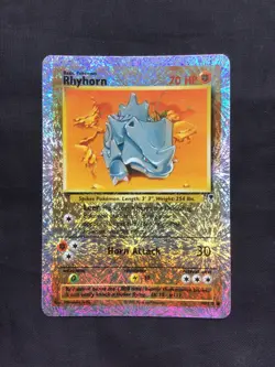 Pokemon Cards: Legendary Collection Reverse Holo: Rhyhorn 90/110 - Image 1