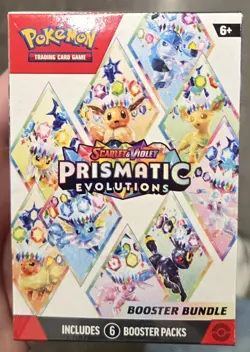 Pokemon Scarlet & Violet Prismatic Evolutions Booster Bundle Box 6 Packs English - Image 1
