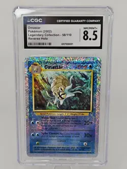 Omastar 58/110 Legendary Collection Reverse Holo Pokemon Cgc 8.5 Mint - Image 1