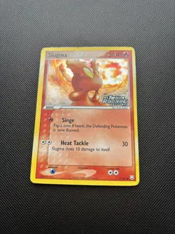 Pokemon Card EX Team Rocket Returns Reverse Holo Slugma 77/109 Stamped - Image 2