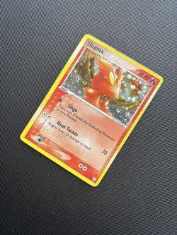Pokemon Card EX Team Rocket Returns Reverse Holo Slugma 77/109 Stamped - Image 4