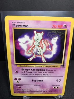 Pokemon Mewtwo WB Movie Promo No. 3 WOTC Black Star Promo 1999 TCG LP Vintage - Image 1