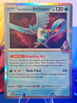 Team Rocket's Articuno 51/182 Holo Rare - Pokemon TCG Destined Rivals NM - Image 1
