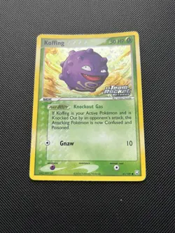 Pokemon Card EX Team Rocket Returns Reverse Holo Koffing 61/109 Stamped - Image 2