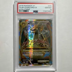 2016 POKEMON XY EVOLUTIONS #101 FULL ART/M CHARIZARD EX PSA 10 - Image 1