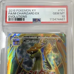 2016 POKEMON XY EVOLUTIONS #101 FULL ART/M CHARIZARD EX PSA 10 - Image 3