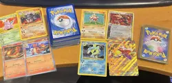 100 Pokemon Card Collection Lot Rare Vintage Common Basic Holo Gyrados Bundle - Image 1