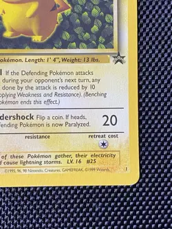 Pikachu Black Star Promo #1 Pok'emon Vintage TCG 1999 Ivy LP - Image 4