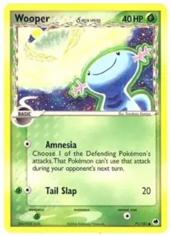 Heavily Played Wooper (Delta Species) - 71/101 - Common Pokemon Dragon Frontiers - Image 1