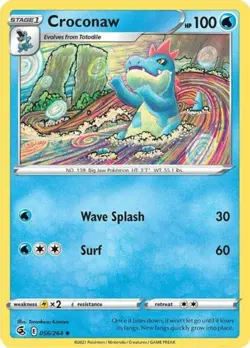 4x NM-Mint Croconaw - 056/264 - Uncommon Pokemon Fusion Strike - Image 1