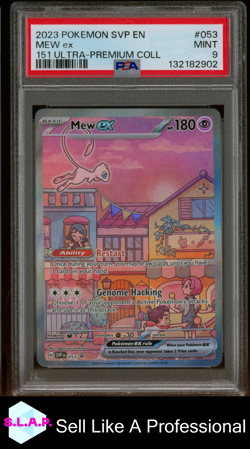 MEW EX 151 ULTRA-PREMIUM COLL POKEMON SVP EN-SV BLACK STAR PROMO 2023 053 PSA 9 - Image 1