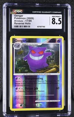 CGC 8.5 Gengar 2009 Arceus 17/99 Reverse Holo Pokemon Card - Image 1