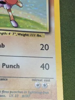 Hitmonchan - 7/102 - Holo Rare - Unlimited Edition WOTC Pokemon Base Set - Image 4