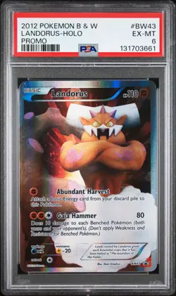 2012 POKEMON BLACK STAR PROMO LANDORUS #BW43 PSA 6 EX #131703661 - Image 1
