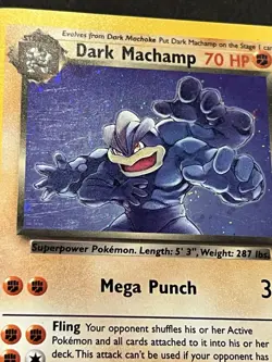 Pokemon Team Rocket Dark Machamp Holo Rare 10/82 Unlimited - Image 2