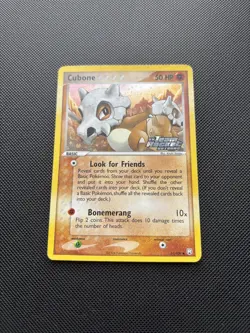 Pokemon Card EX Team Rocket Returns Reverse Holo Cubone 51/109 Stamped - Image 3