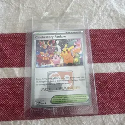 Pokemon Celebratory Fanfare Trainer-Stadium Promo Card Ace Trainer 2025 - Image 1