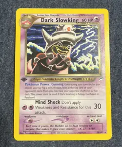 Pokemon Card - Dark Slowking Neo Destiny 20/105 Rare 1st Edition - MINT - Image 1