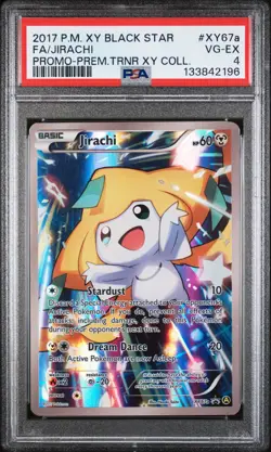 2017 Pokemon XY Black Star Promo Premium Trainer Collection Jirachi #XY67A PSA 4 - Image 1