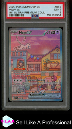 MEW EX 151 ULTRA-PREMIUM COLL POKEMON SVP EN-SV BLACK STAR PROMO 2023 053 PSA 9 - Image 1