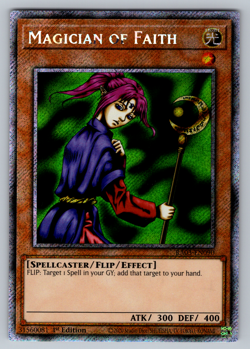 Magician of Faith Yugioh RA03-EN090 Platinum Secret Rare PSR NM - Image 1
