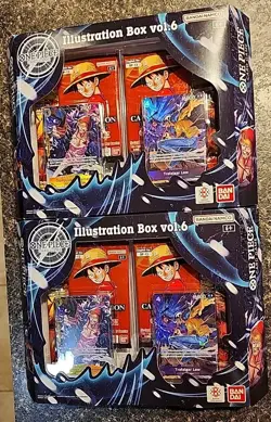 LOT OF 2 One Piece CCG Card Game Illustration Box VOL 6 Bandai NEW SEALED - Image 1