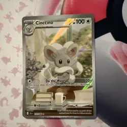 Pokemon TCG Cinccino 153/086 Illustration Rare S&V Black Bolt Pack Fresh - Image 1