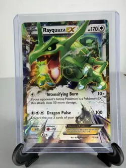Pokemon TCG Rayquaza EX XY Roaring Skies Ultra Holo Rare Card 75/108 - Image 1