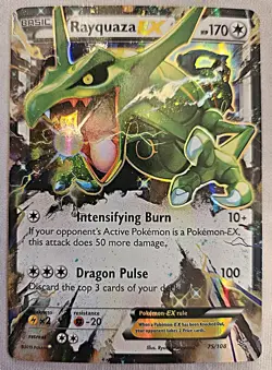 Pokemon TCG Rayquaza EX Ultra Rare Card 75/108 XY: Roaring Skies - Image 1