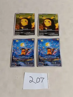 4 Pokemon x Van Gogh Black Star Promo ACG Art Card - read description - Image 1