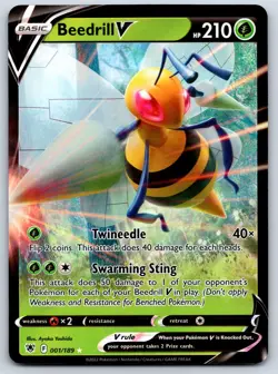 Beedrill V - Astral Radiance 001/189 Pokemon 151 Card NM - Image 1