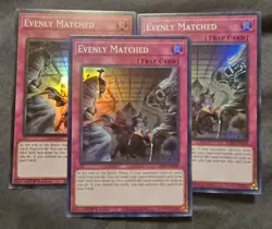 Evenly Matched SDBT-EN038 1st Edition 3-Card Playset Yu-Gi-Oh! Super Rare NM - Image 1