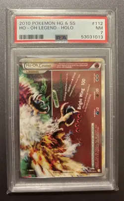 Pokemon Ho-Oh Legend Bottom HeartGold SoulSilver Holo Rare Card PSA 7 112/123 - Image 1