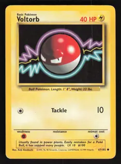 Pokemon Base Set #067/102 Voltorb Card TCCCX - Image 1