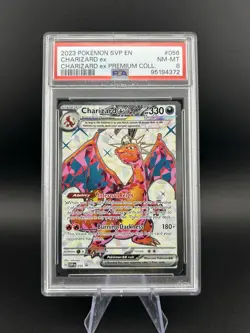 2023 Pokemon SVP EN Charizard Ex Premium Collection 056 Black Star Promo PSA 8 - Image 1